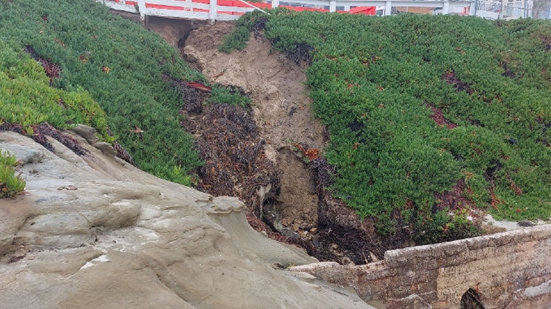 In the last fiscal year, the city spent $1,370,000 to fix a collapsed storm drain in La Jolla. This is the photo of the damage.