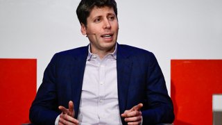 OpenAI CEO Sam Altman speaks at a panel discussion on potentials, perspectives and challenges in the age of artificial intelligence at the Technical University in Berlin on Feb. 7, 2025.