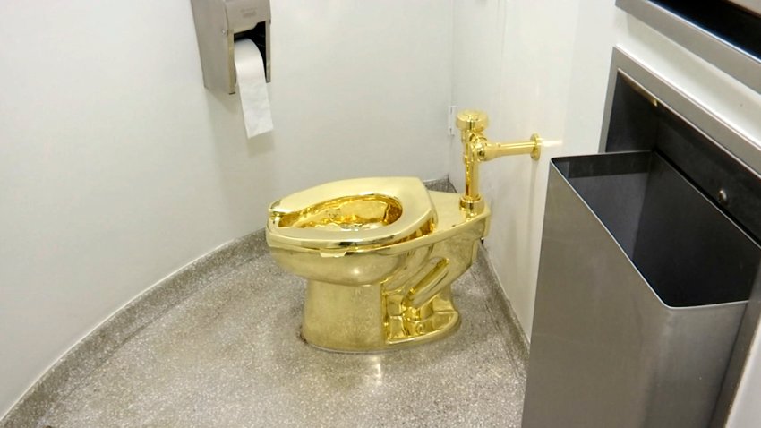 18-karat gold toilet