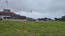 A driver tore up the lawn in front of the Mount Soledad Memorial in La Jolla over the weekend, police said.