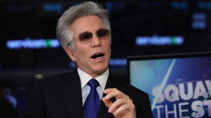 Bill McDermott, chairman and CEO of ServiceNow, speaks during an interview on the floor at the New York Stock Exchange (NYSE) in New York City, U.S., October 26, 2023. 