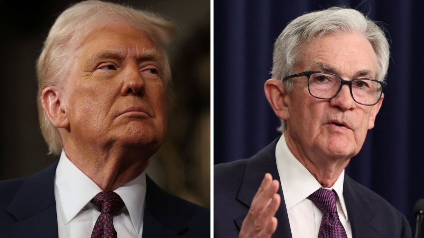 U.S. President Donald Trump, left, and U.S. Federal Reserve Chair Jerome Powell.