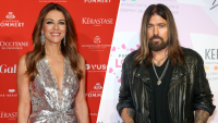 Split image of Elizabeth Hurley and Billy Ray Cyrus