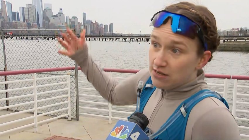 A witness in front of the Hudson river