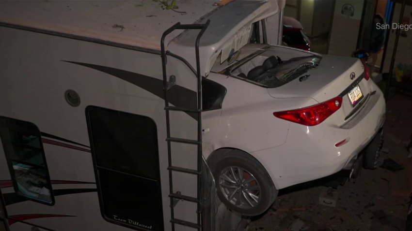 Flying car slams into RV in La Mesa; two suspects fled hit-and-run: LMPD