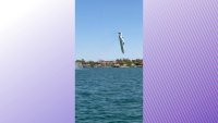 Speedboat goes airborne
