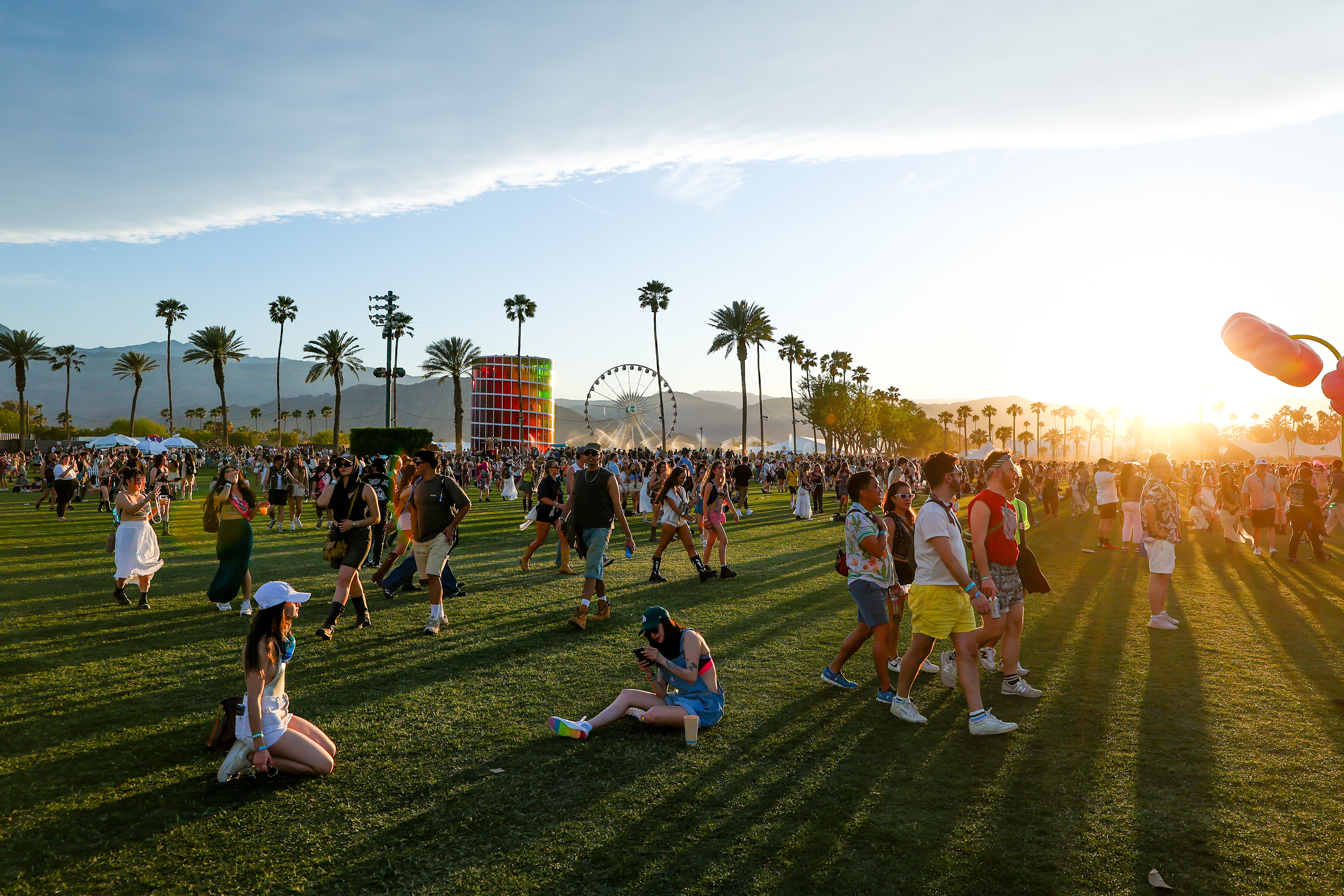 INDIO, CALIFORNIA – APRIL 12: Festivalgoers attend the 2025 Coachella Valley Music and Arts Festival at Empire Polo Club on April 12, 2025 in Indio, California. (Photo by Arturo Holmes/Getty Images for Coachella)