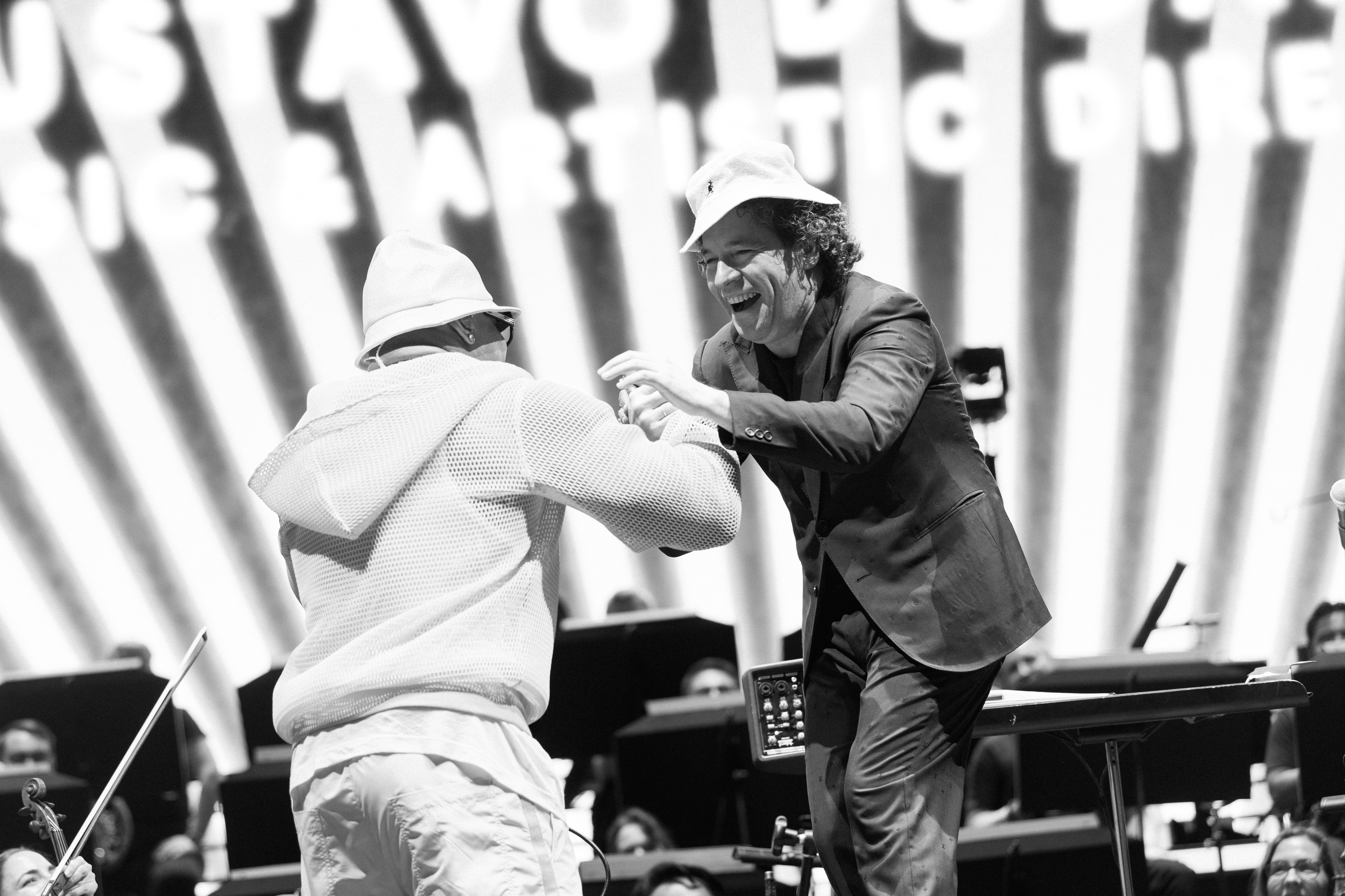 INDIO, CALIFORNIA – APRIL 12: LL Cool J and Gustavo Dudamel & LA Phil the perform at the Outdoor Theatre at the 2025 Coachella Valley Music And Arts Festival on April 12, 2025 in Indio, California. (Photo by Matt Winkelmeyer/Getty Images for Coachella)