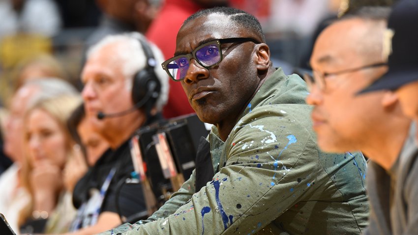 Shannon Sharpe at a 2023 NBA Playoff game in Los Angeles.