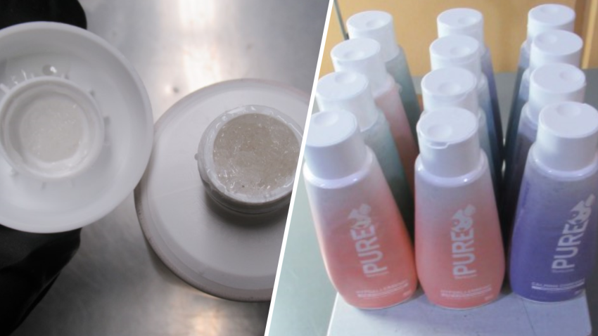 Liquid methamphetamine hidden in a dozen plastic bottles labeled as dog shampoo was seized at Los Angeles International Airport.