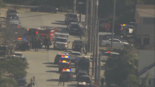 The scene after a police shooting in Golden Hill on April 14, 2025.