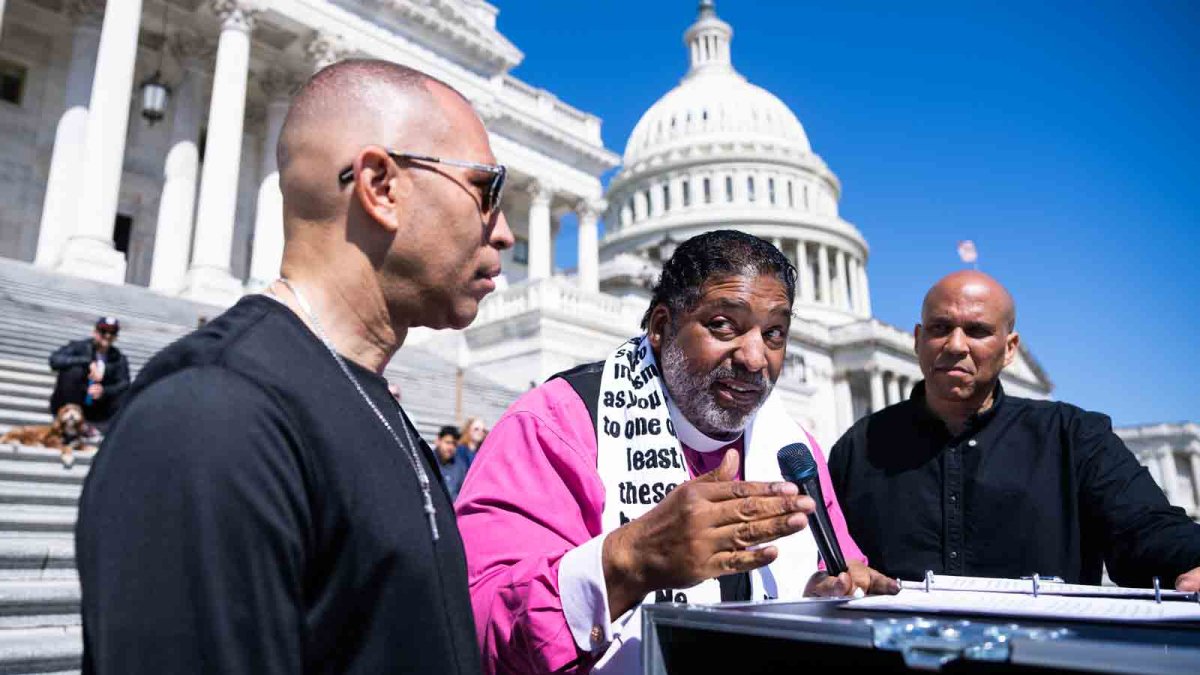 House Minority Leader Hakeem Jeffries, Sen. Cory Booker host a sit in