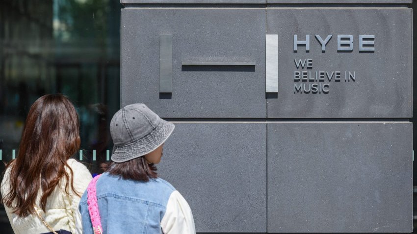 The Hybe Building in Seoul, South Korea.