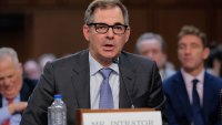 CoreWeave CEO Mike Intrator testifies before the Senate Committee on Commerce, Science and Transportation in Washington on May 8, 2025.