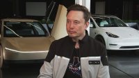 Elon Musk interviews on CNBC from the Tesla Headquarters in Texas.