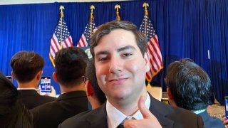 Crypto investor Nicholas Pinto attends President Donald Trump’s gala dinner for people who spent the most money on Trump’s meme coin, $TRUMP, in a contest, at Trump National Golf Club in Potomac Falls, Virginia, May 22, 2025.