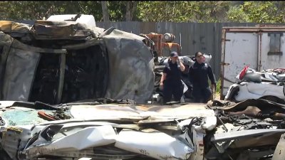 Fire at Chula Vista auto junkyard that sent smoke over South Bay quickly halted