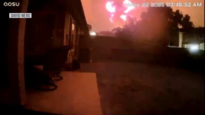 New Ring video shows fireball from impact of Murphy Canyon plane crash