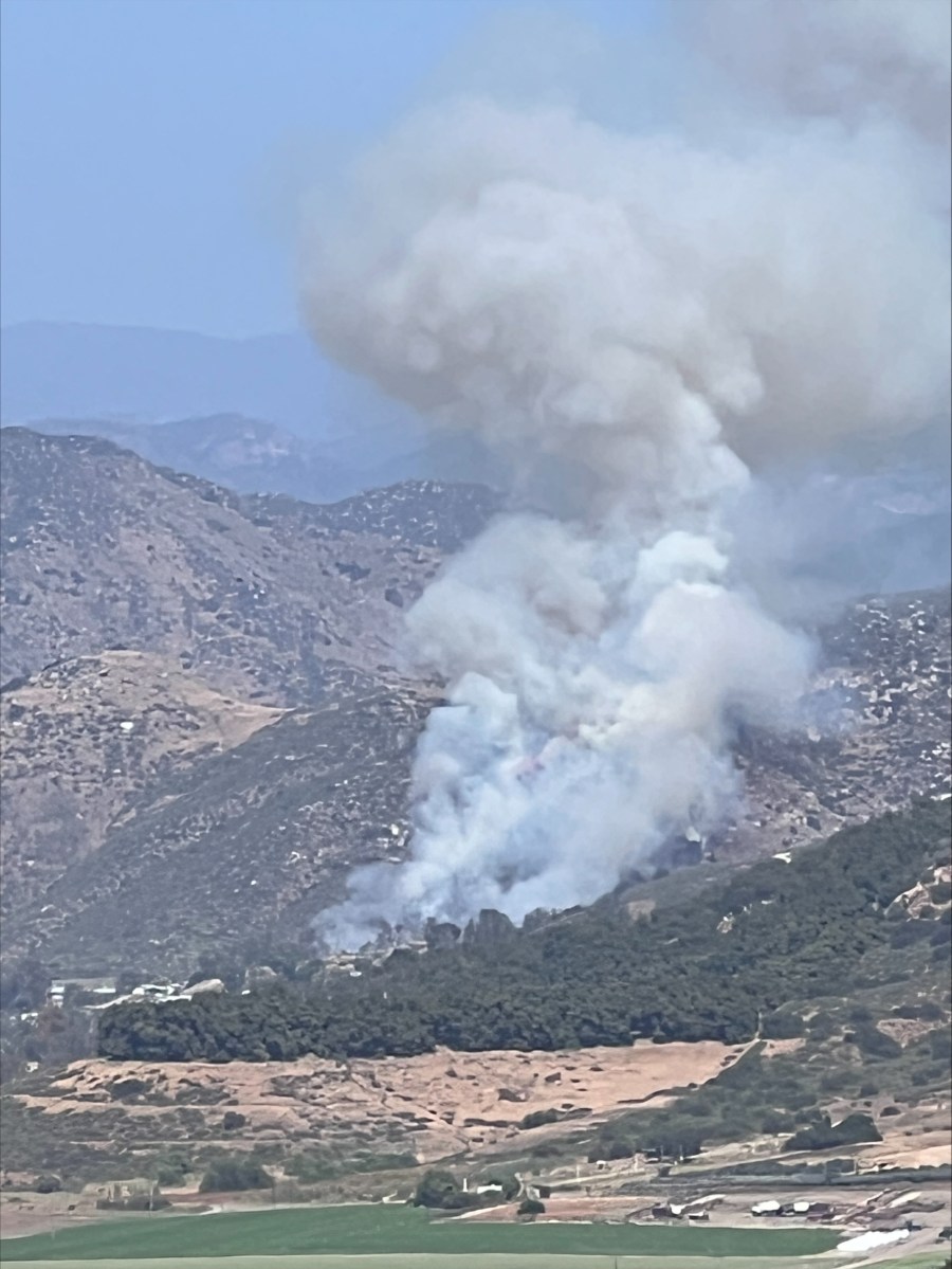 The Academy Fire began burning on Friday after 2 p.m. a couple miles east of the San Diego Zoo Safari Park.