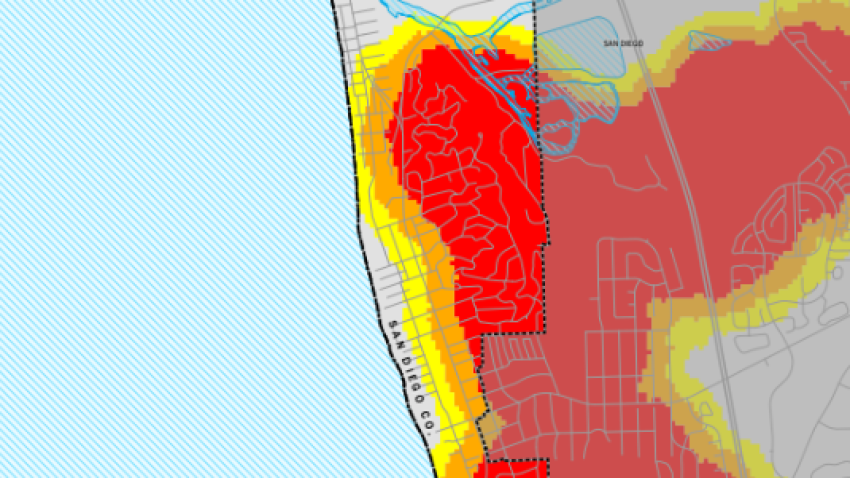 Fire Hazard Severity Zone for the City of Del Mar, provided by Cal Fire on March 24, 2025.