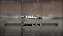 A photo shows the plane before takeoff, posted on social media by musician Daniel Williams.