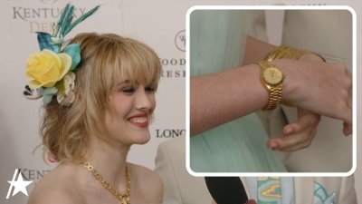 Anna Nicole Smith's daughter Dannielynn wears her jewelry at Kentucky Derby