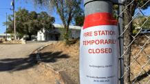 This is one of the signs announcing the closure of CAL FIRE station 30 in Dulzura.