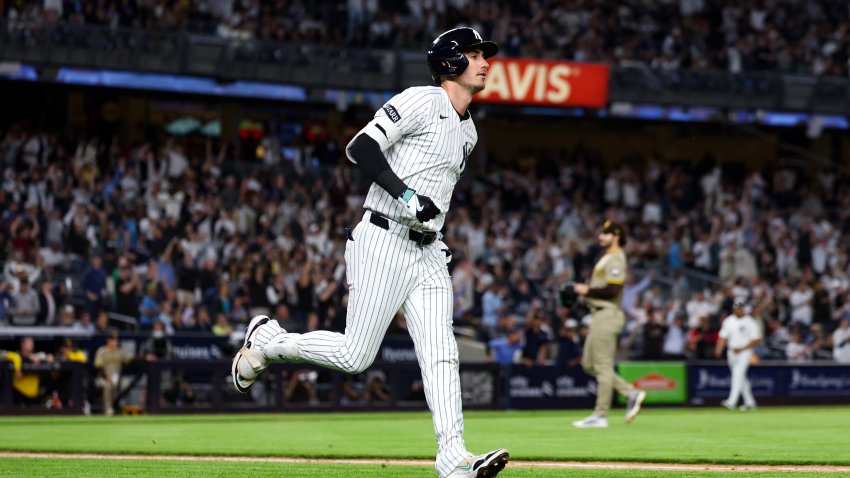 NEW YORK, NY – MAY 07: Cody Bellinger #35 of the New York Yankees hits a home run during the game against the San Diego Padres at Yankee Stadium on May 7, 2025 in New York, New York. (Photo by New York Yankees/Getty Images)