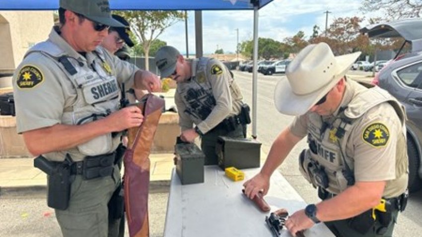 Image shared by the San Diego Sheriff's Department of the gun safety event in San Marcos.