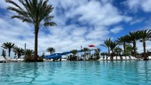 The Gaylord Pacific's water park, which features waterslides, a wave pool and a lazy river.