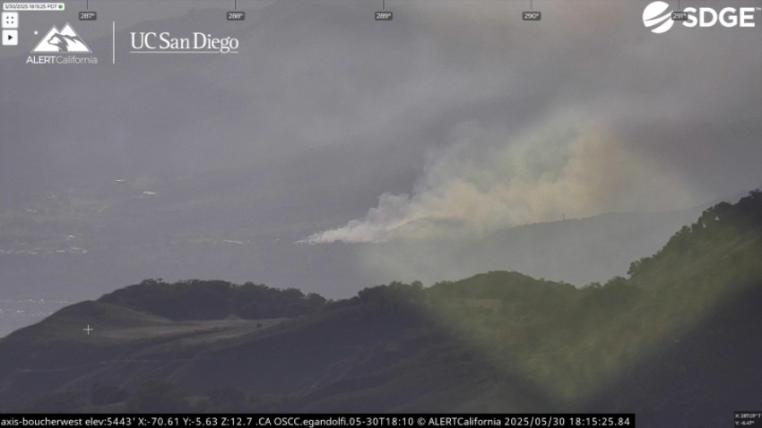 Henderson Fire burns in Pala on May 30, 2025.