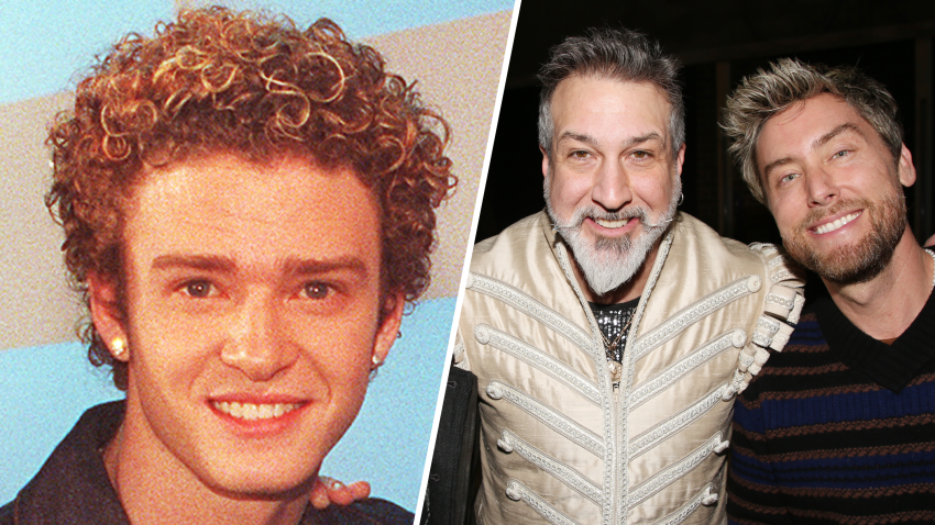 (L-R) Justin Timberlake, Joey Fatone, Lance Bass.