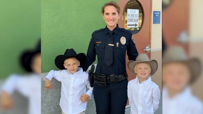 SDPD officer Jaqueline Gordanier and two of her children