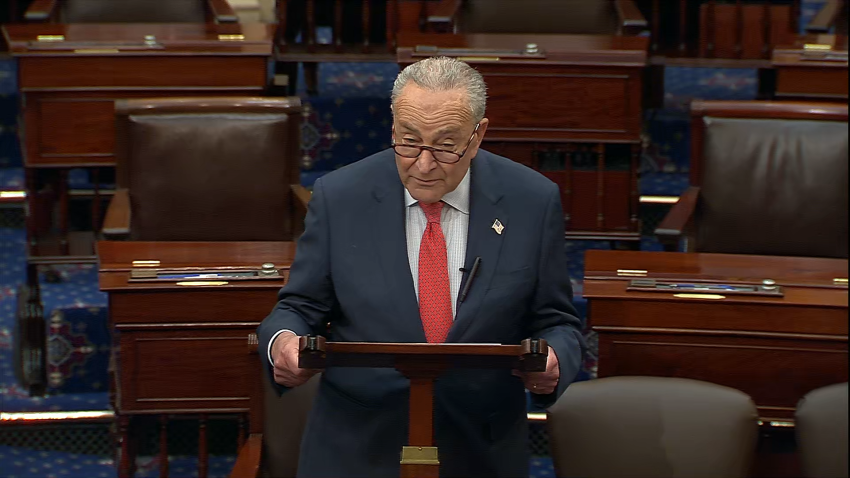 Senator Chuck Schumer speaks from the Senate