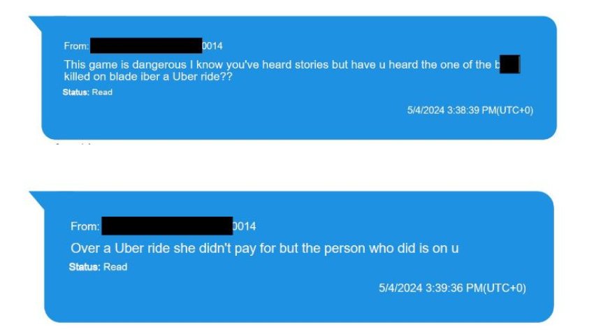 Prosecutors published screen grabs allegedly sent by Lewis in a news release sent out after he was convicted.