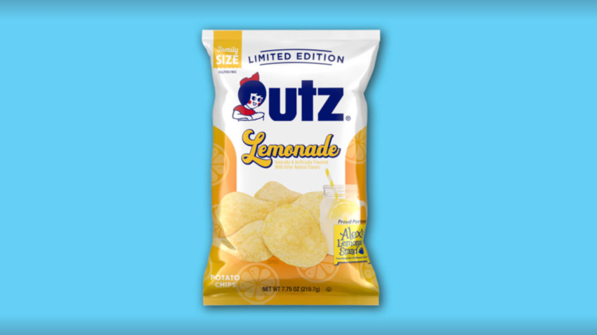 Utz’s new lemonade-flavored potato chips.