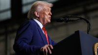 U.S. President Donald Trump delivers remarks at U.S. Steel Corporation – Irvin Works in West Mifflin, Pennsylvania, U.S., on May 30, 2025.