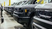 Slate Auto electric vehicles inside the startup’s beta production facility in Lake Orion Township, Michigan.