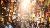 Sunset at Shinjuku , Tokyo – Japan.