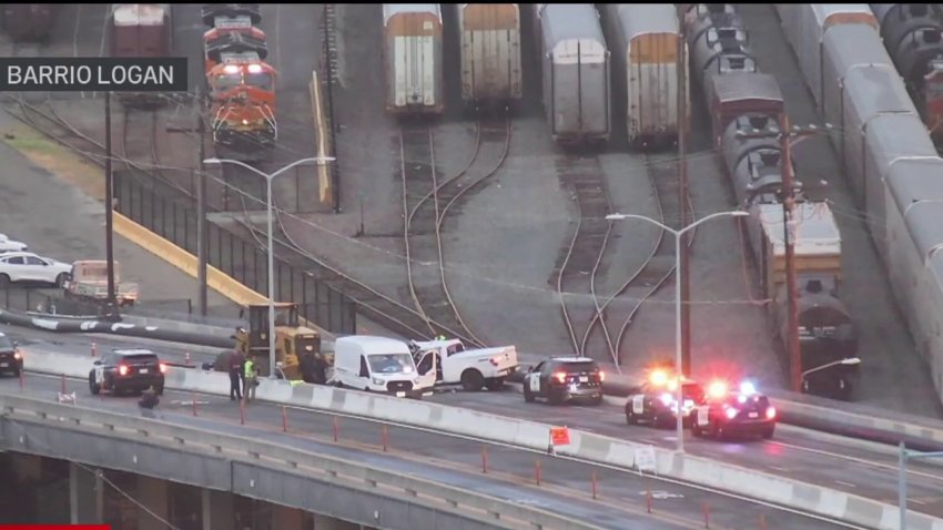 Man killed, 2 hurt after truck drives through roadblocks on Harbor Drive