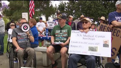 Coronado veterans rally to show support for Dept. of Veterans Affairs amid cuts