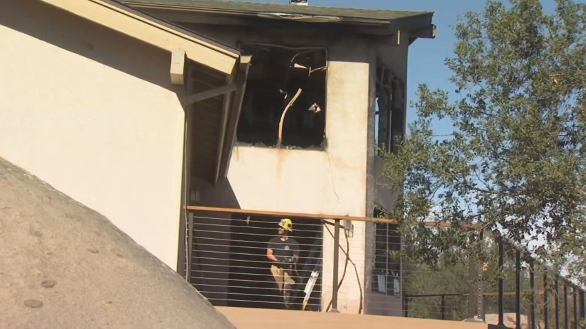 burnt house from wildfire