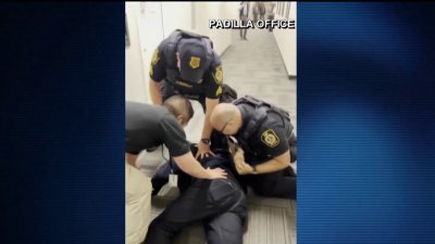 Sen. Alex Padilla forcibly removed from Kristi Noem news conference