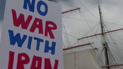 San Diegans take part in ‘No War With Iran' rally