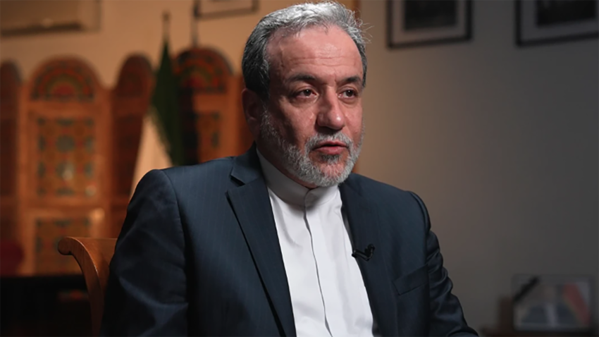 Iran Foreign Minister Abbas Araghchi is interviewed by Andrea Mitchell in Geneva, on Friday.