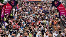 The Rock 'n' Roll marathon and half marathon began at Sixth Avenue and Quince Street, Sunday morning.