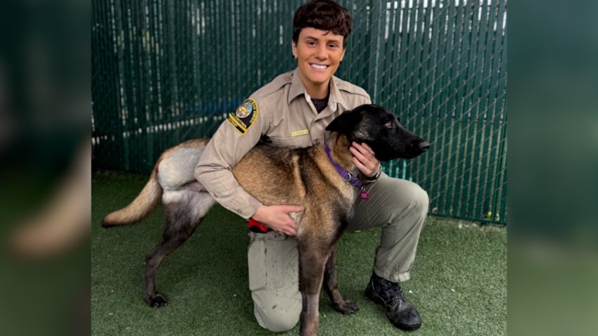 Eagle and Lt. Natalie Harrington in an undated image.