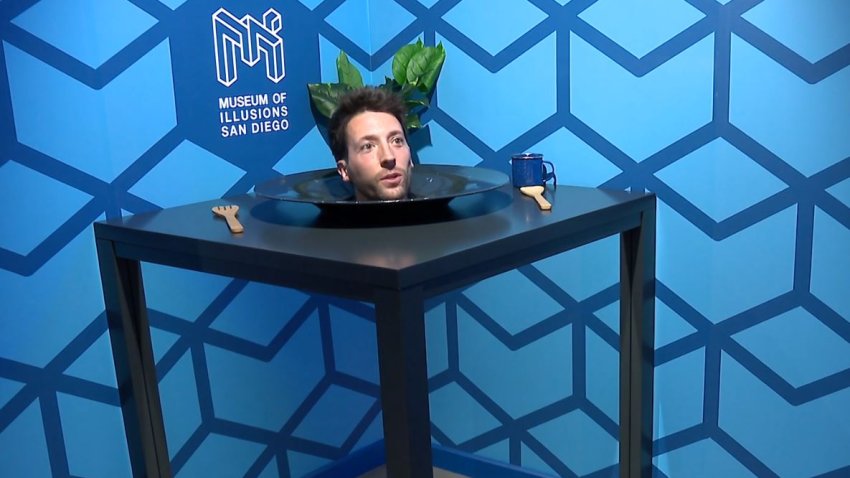The Museum of Illusions' GM played along when NBC 7 came to visit.