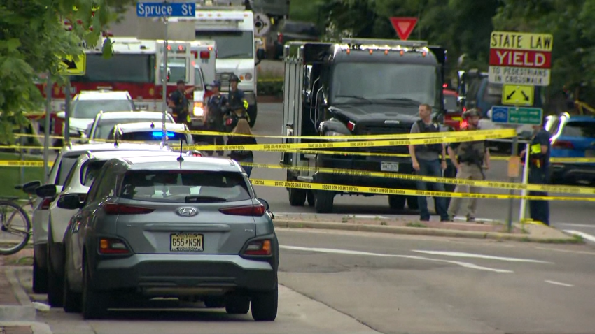 Police tape across road