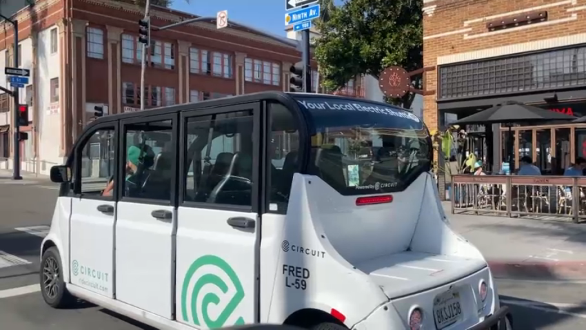 A Circuit shuttle in downtown San Diego on June 25, 2025.